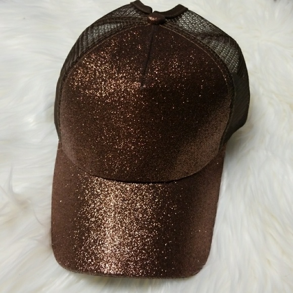 Glitter Ponytail Baseball Hat - Picture 6 of 8